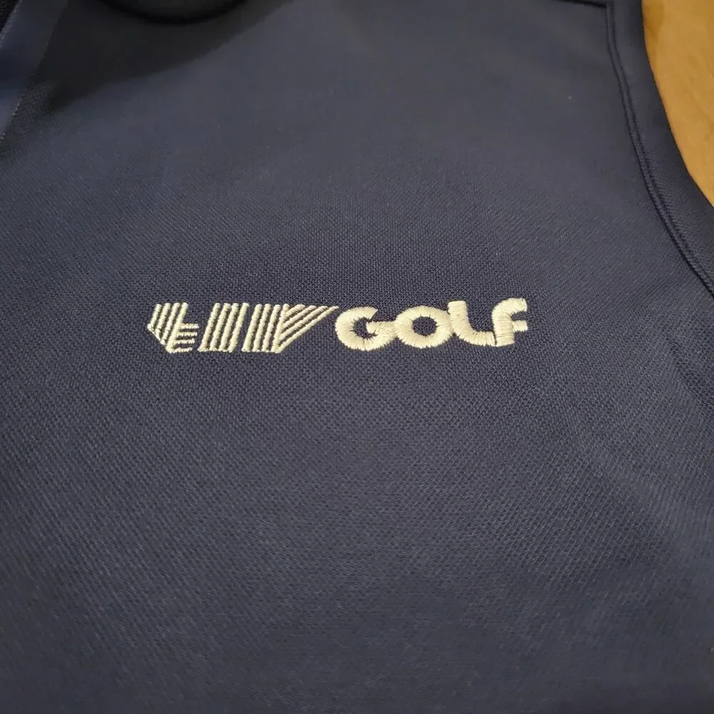 G/Fore Golf Logo DOUBLE KNIT Blue Vest Mens Size Medium Style GMM000031